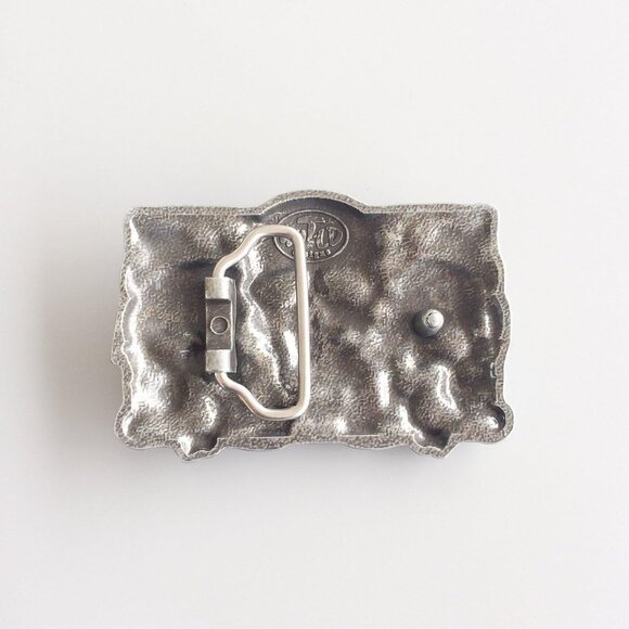 Men's Silver/black Imported Metal Zinc Alloy Vintage Style Shy Skull Belt Buckle - Picture 5 of 6